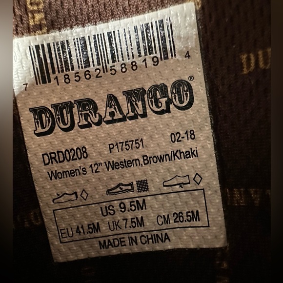 Durango Women’s Western Boots – Size 9.5M Brown Embroidered Leather Rodeo Ready - Picture 12 of 13